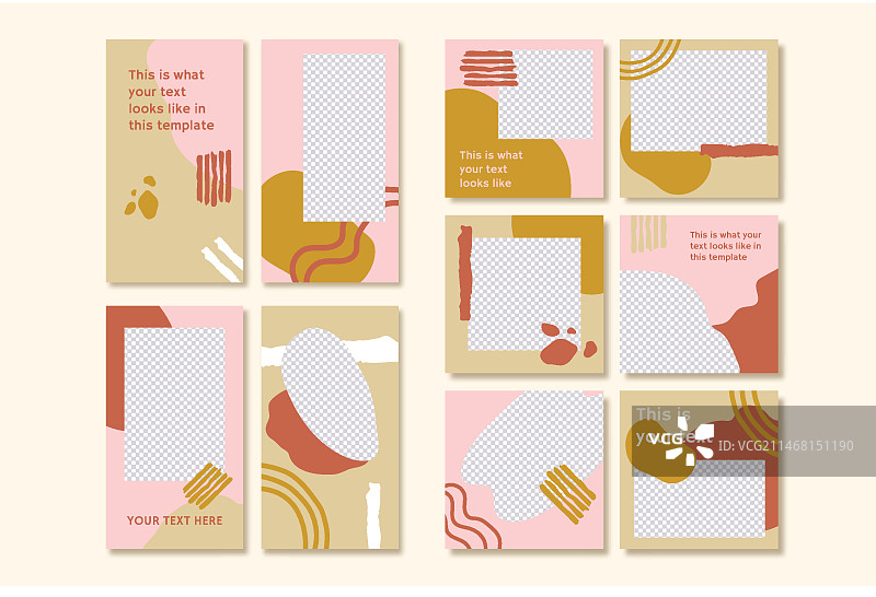 Instagram快拍和帖子合集图片素材