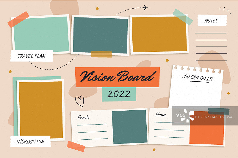 照片视觉板手绘插图图片素材