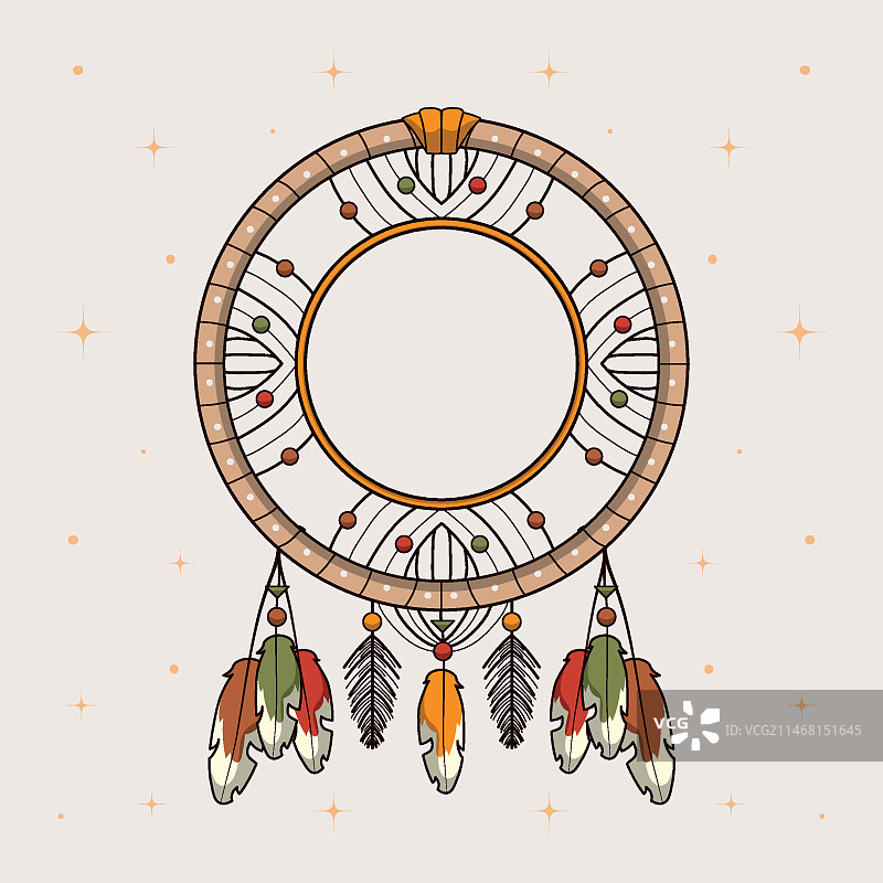 手绘波西米亚风边框设计图片素材