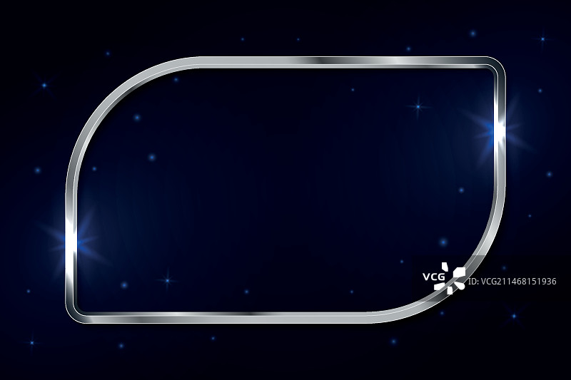 逼真银色边框模板图片素材