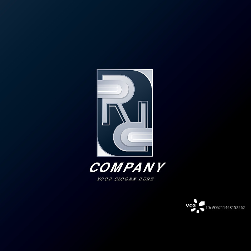 渐变RR标志模板图片素材