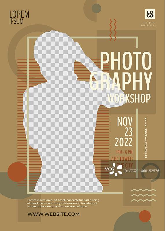 扁平风格的摄影海报图片素材