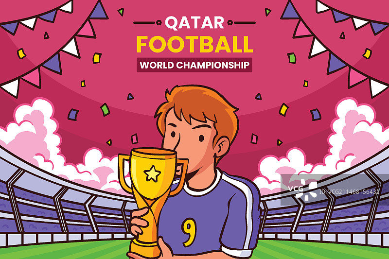 手绘世界足球锦标赛背景图片素材