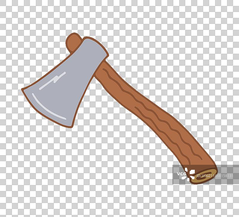 手绘彩色斧头涂鸦图片素材