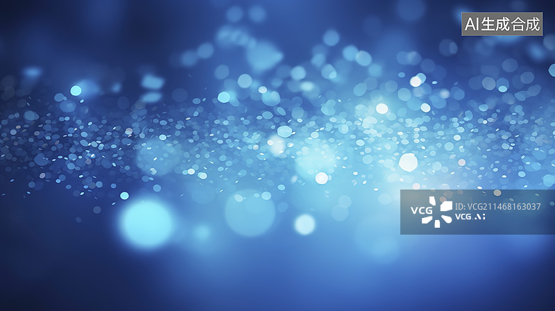 【AI数字艺术】蓝色灯光微粒纹理特效概念插图图片素材