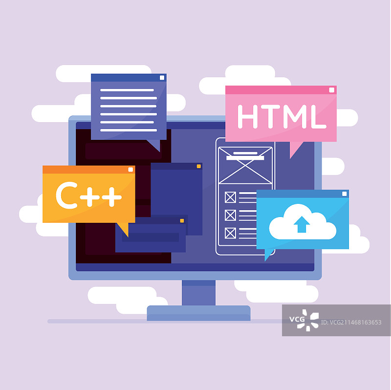 带有桌面的APP开发概念图片素材