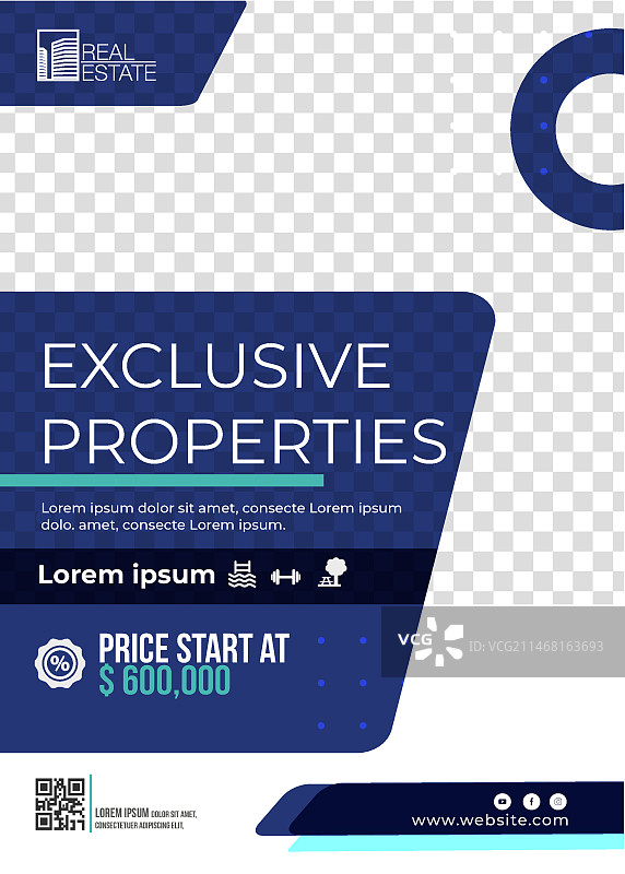 房地产宣传单模板图片素材