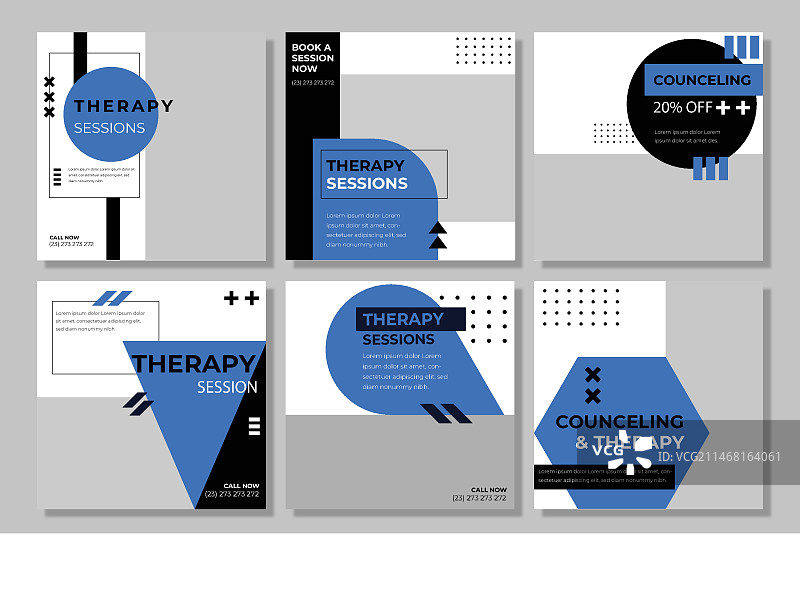 治疗课程Instagram帖子模板图片素材