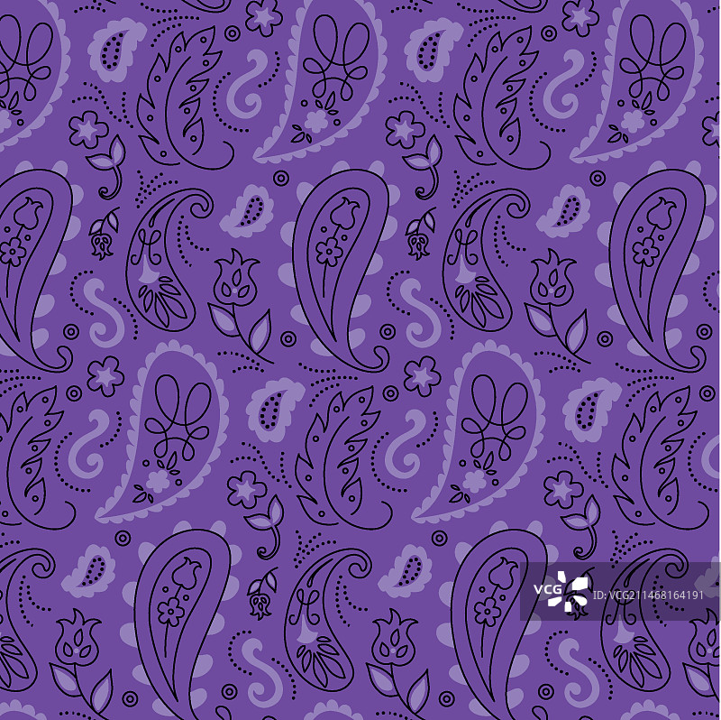 佩斯利紫色调图案图片素材