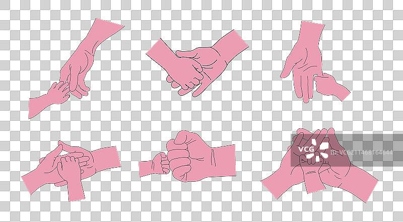 父亲的手和小宝宝的手图片素材