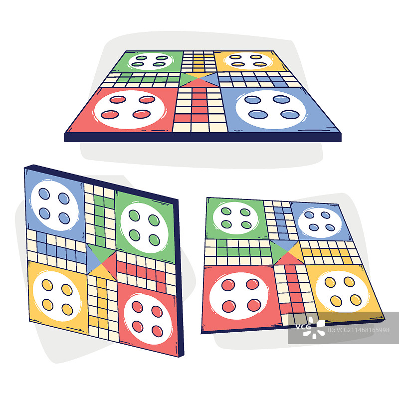 不同视角的飞行棋棋盘游戏图片素材