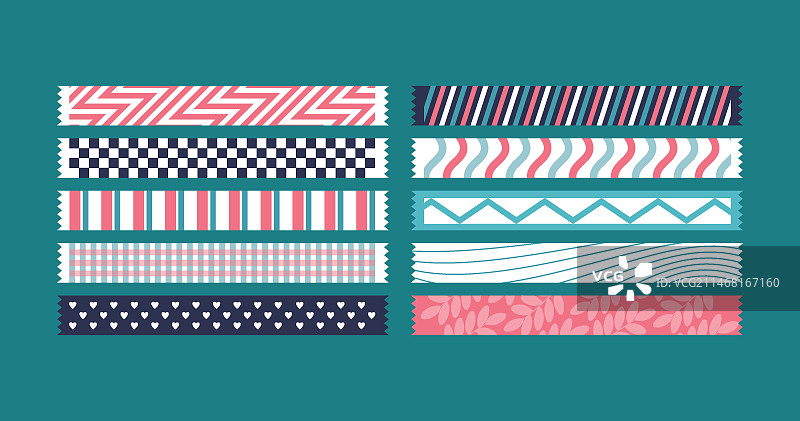 扁平风和纸胶带合集图片素材