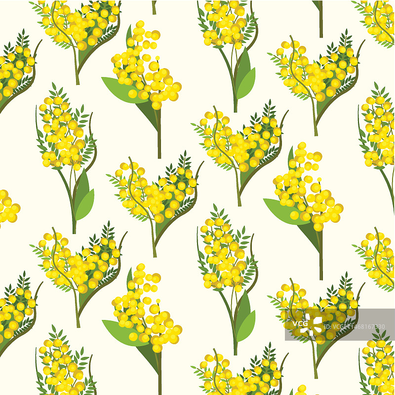 手绘扁平风含羞草插画图片素材