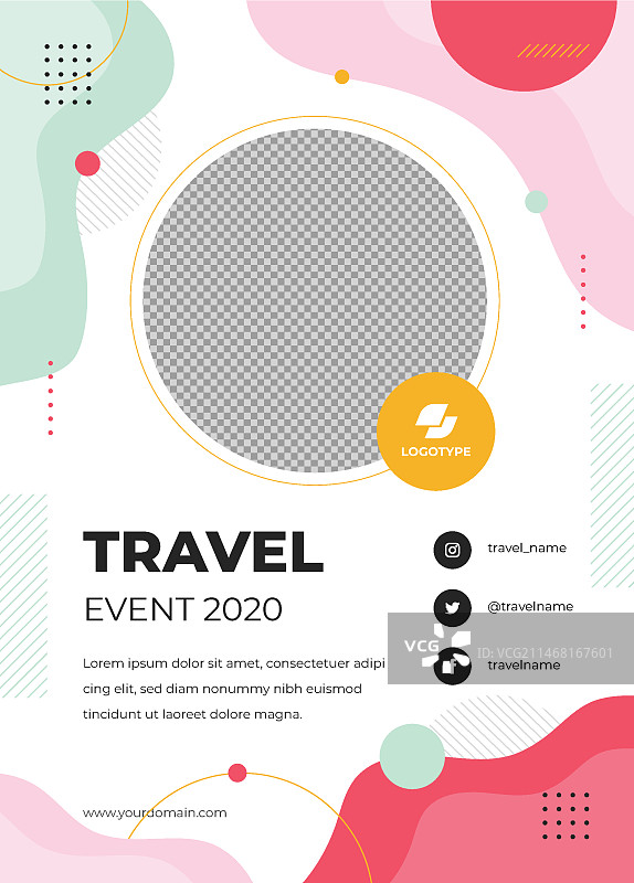 旅行活动宣传单模板图片素材