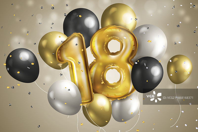 18岁生日快乐背景图片素材