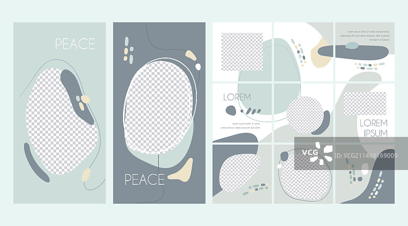 Instagram快拍+帖子合集模板图片素材