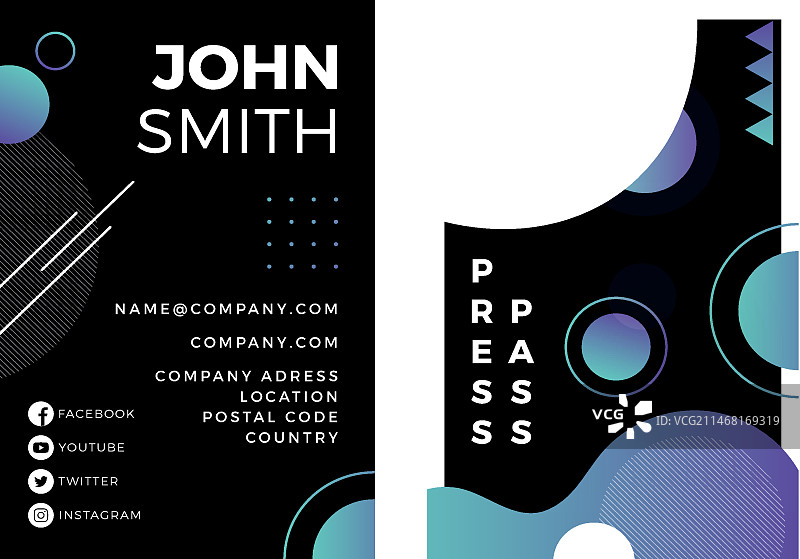 带图片的简约ID卡模板图片素材