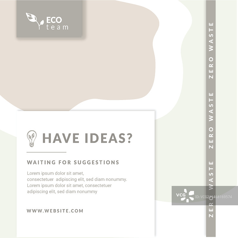 零浪费宣传单模板图片素材