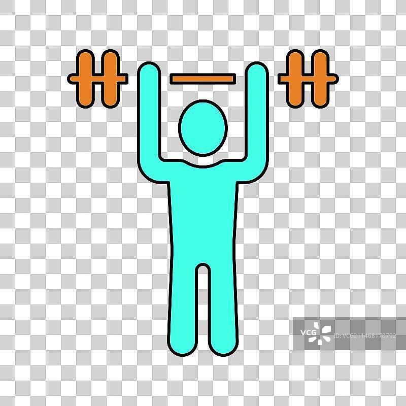 举重运动图标图片素材