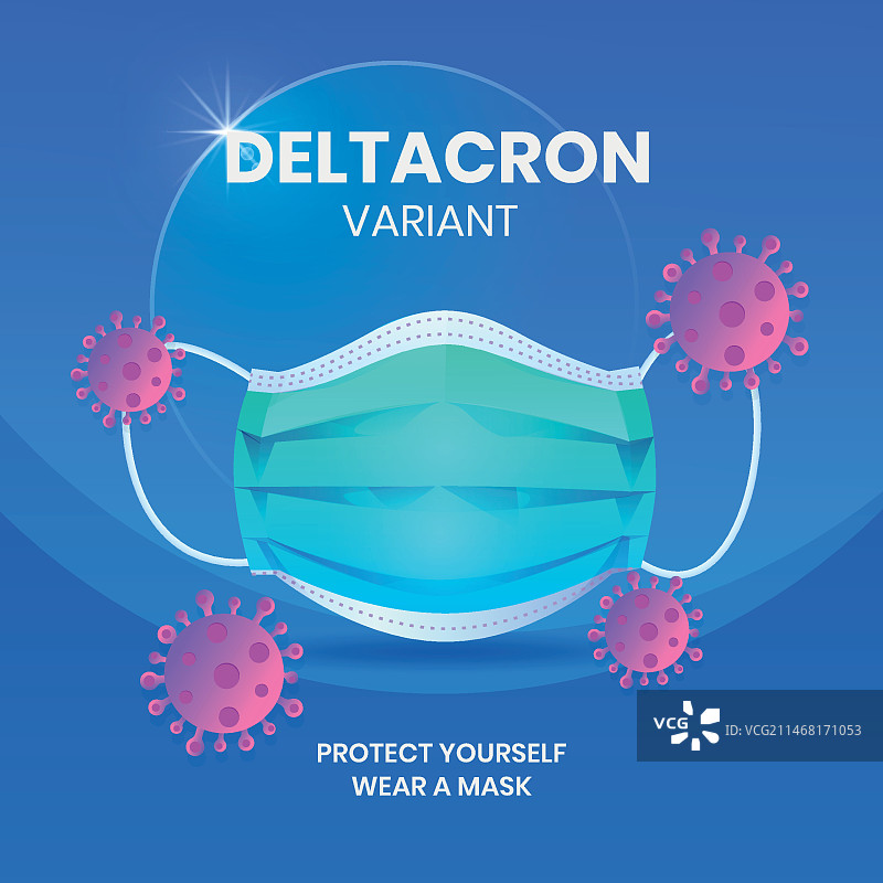 渐变Deltacron插画图片素材