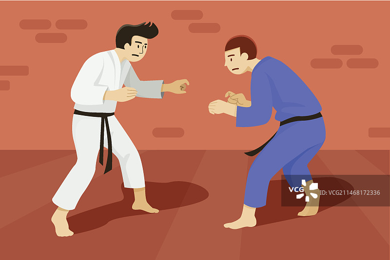 柔术运动员格斗图片素材