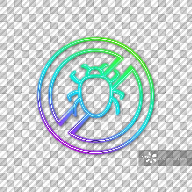 科罗拉多甲虫霓虹灯线条图标图片素材