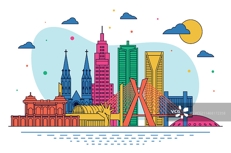 圣保罗城市天际线图片素材