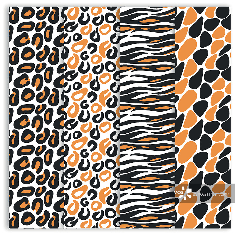 现代动物纹样图案合集图片素材