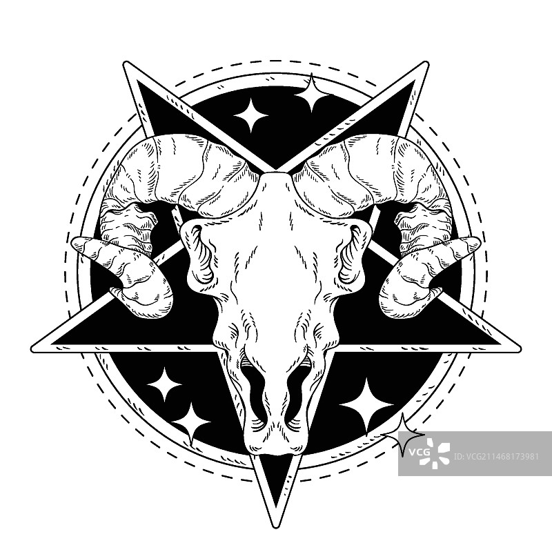 手绘巴风特插画图片素材