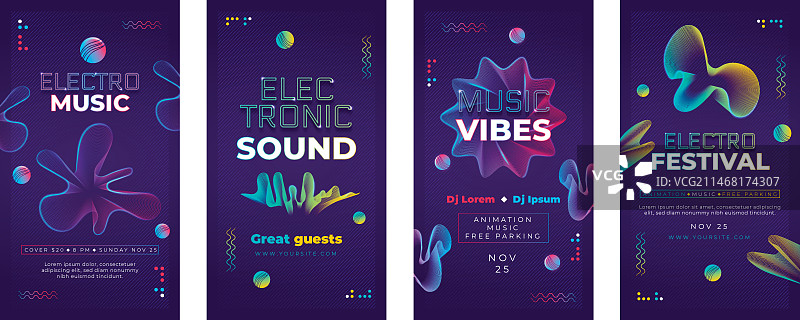 霓虹电子音乐Instagram快拍图片素材