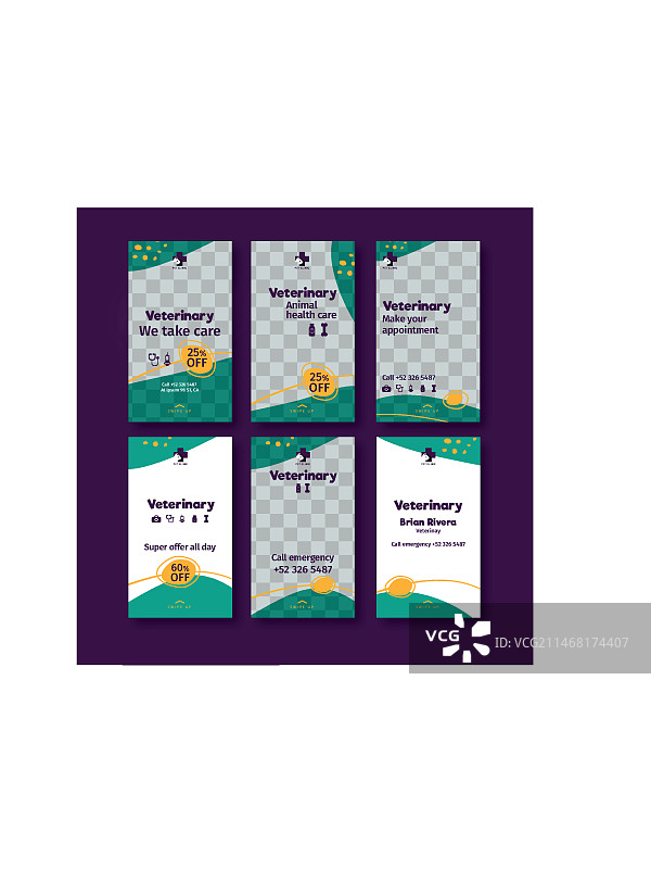兽医社交媒体故事图片素材