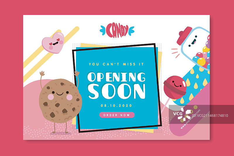 可爱的糖果店banner模板图片素材