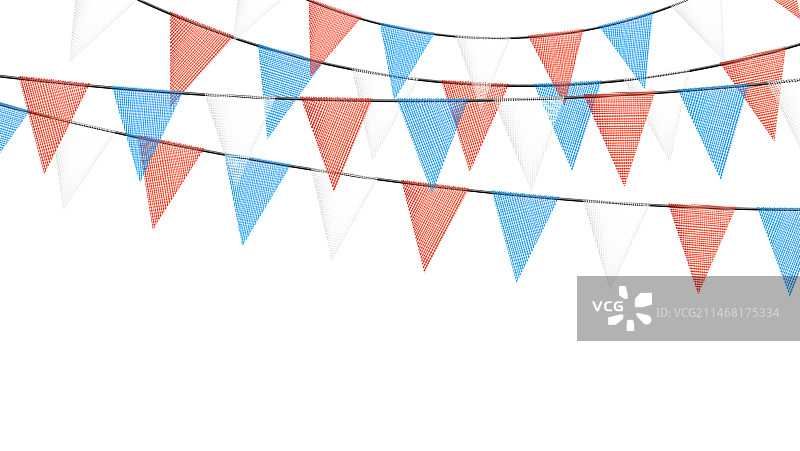 红蓝三角旗花彩图片素材