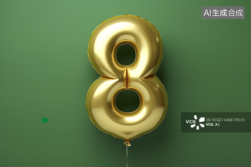 【AI数字艺术】气球做成的倒计时8图片素材