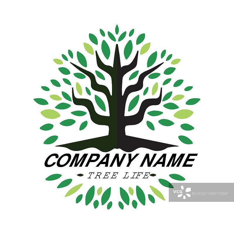 公司自然树标志模板图片素材