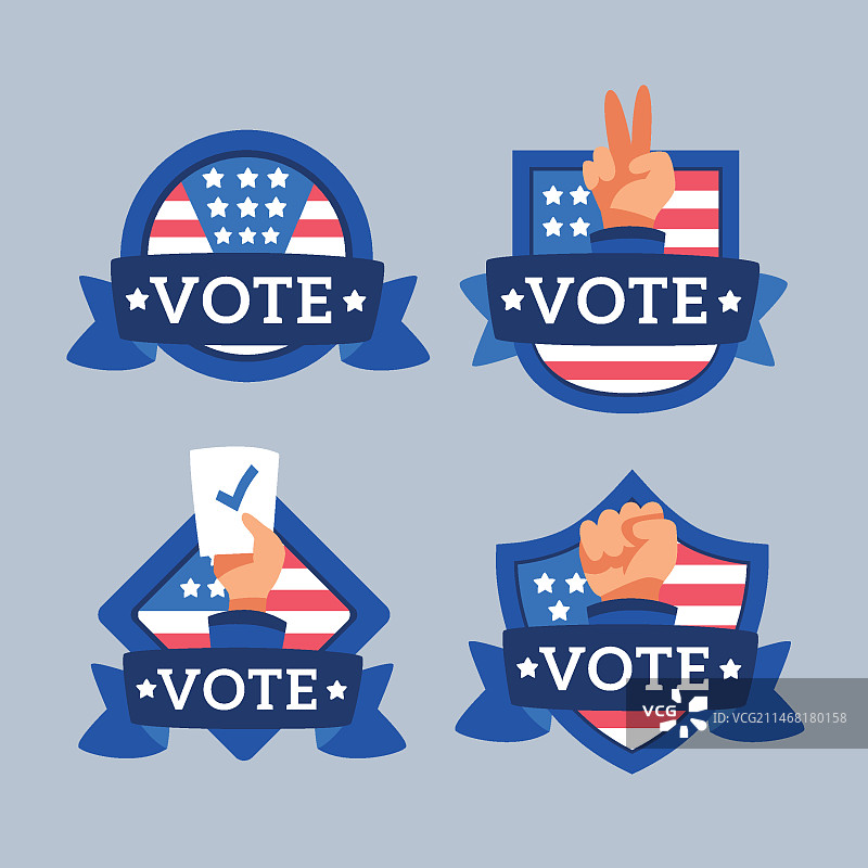 总统选举投票徽章合集图片素材