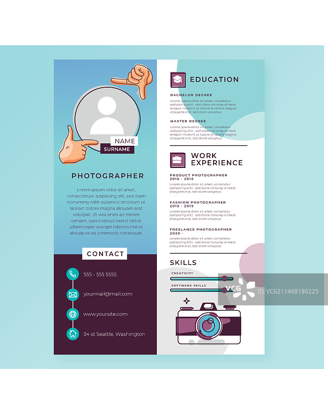 在线简历模板瞬间图片素材