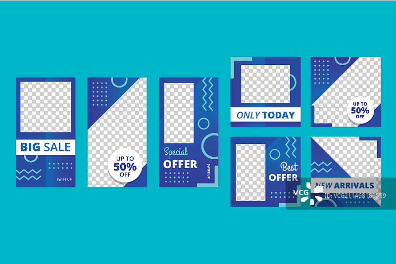 Instagram帖子和快拍合集图片素材