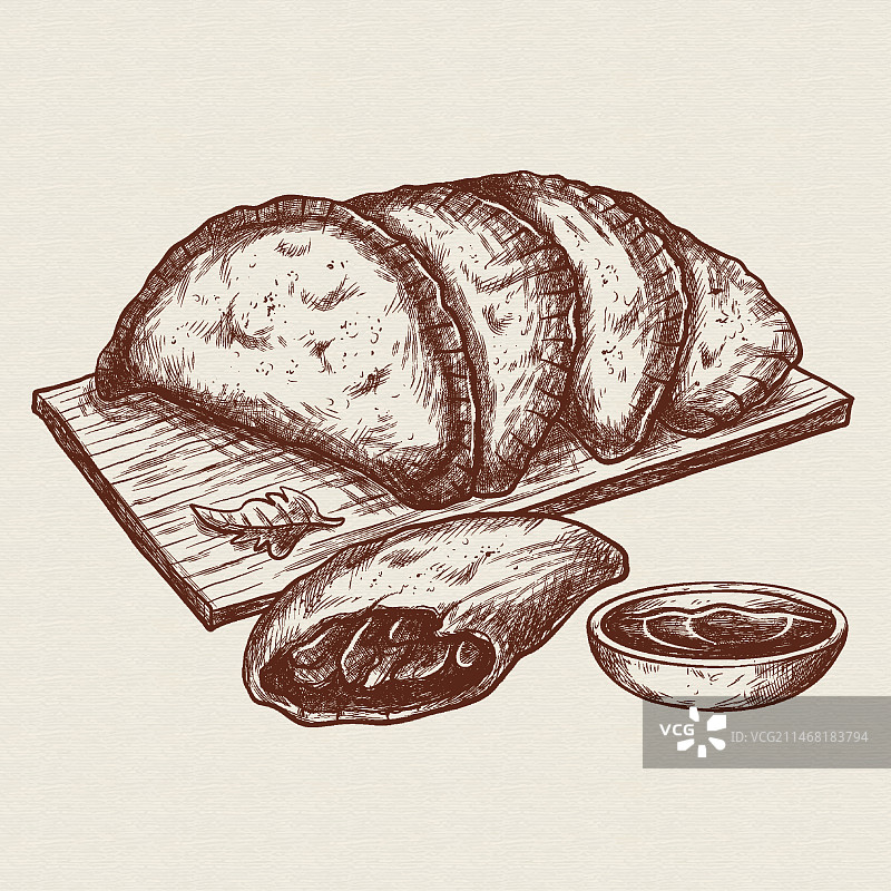 逼真手绘巴西美食粉彩图片素材