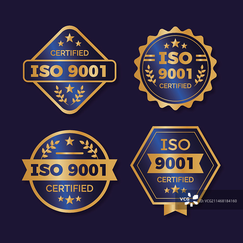 ISO认证徽章包图片素材