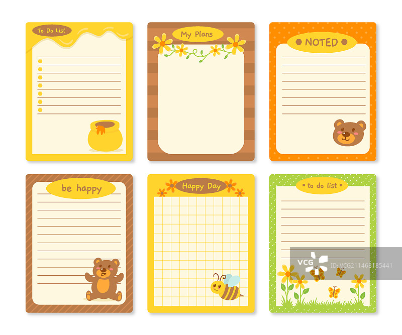 剪贴簿笔记和卡片图片素材