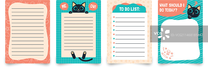 剪贴簿笔记和卡片图片素材