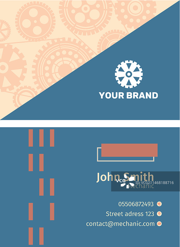 汽车修理工名片广告模板图片素材