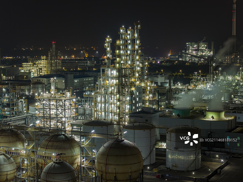 惠州大亚湾石化工业区夜景图片素材
