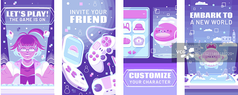 游戏Instagram快拍模板设计图片素材