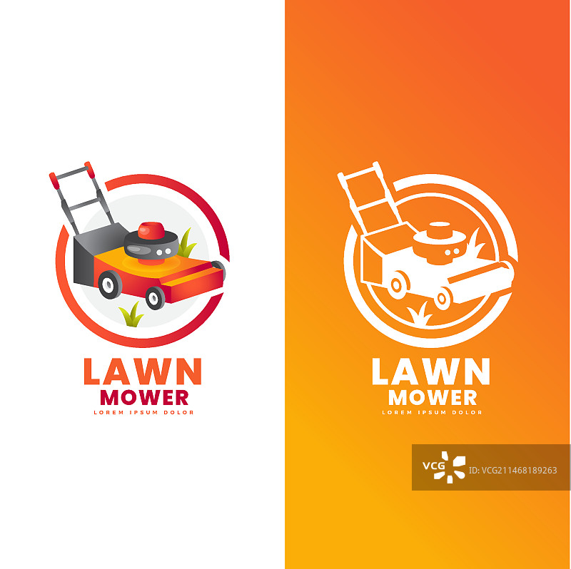 渐变割草机Logo图片素材