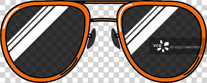 彩色描边经典飞行员眼镜图片素材