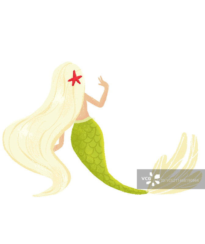 美人鱼元素无需抠图图片素材