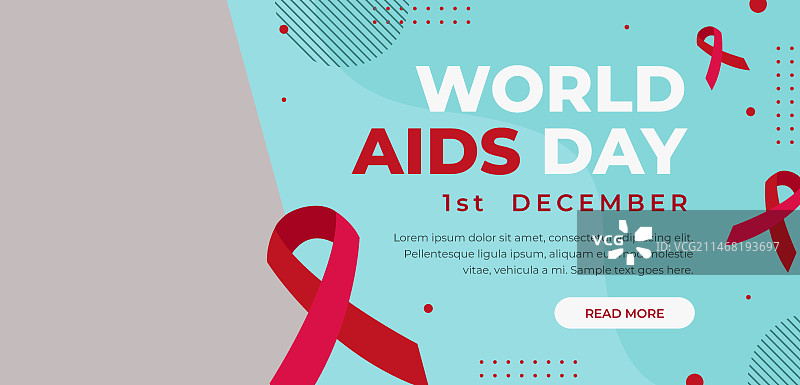 世界艾滋病日横幅模板图片素材