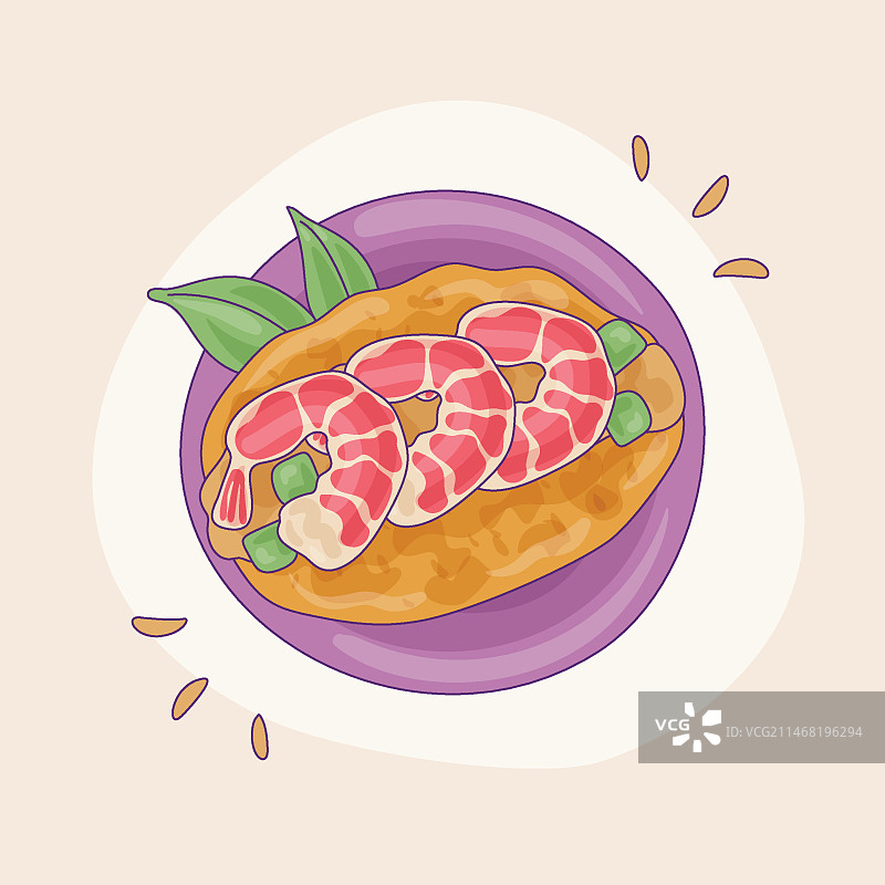 手绘阿卡拉热插画图片素材